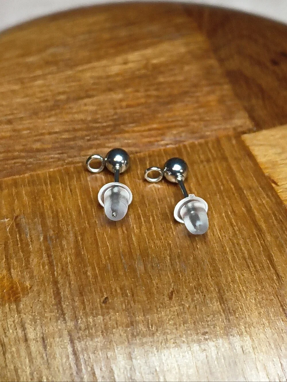 20pc Stainless Steel 4mm Ball Post Earring Components with Loop (10 Pairs) #1